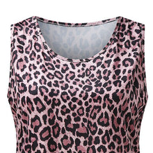 Load image into Gallery viewer, Summer Women O Neck Sleeveless Leopard Print Dress Women Casual Sunflower Print vestido de mujer Dresses for Women 2021 sukienka