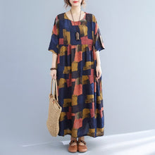 Load image into Gallery viewer, Summer Women's Dress 2021 Vintage Loose Dress High Waist Printed Pockets Boho Oversized Dress Holiday Casual Dresses Robes Femme