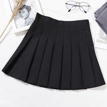 Load image into Gallery viewer, Summer Women's Skirt High Waist A-Line Skirt Womens Black Pleated Woman Skirts Short Skirt Female Student College Style Clothes