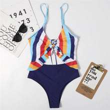 Load image into Gallery viewer, Summer Women&#39;s Swimsuits Beachwear Bathing Suit Swimsuit Sports Tricolor Thin Sling Strapless