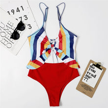 Load image into Gallery viewer, Summer Women&#39;s Swimsuits Beachwear Bathing Suit Swimsuit Sports Tricolor Thin Sling Strapless