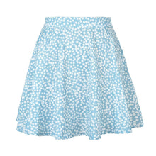 Load image into Gallery viewer, Summer new women's floral print skirt high waist umbrella mini skirt Female invisible zipper chiffon print short skirt women
