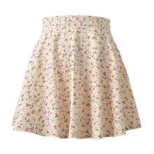 Load image into Gallery viewer, Summer new women's floral print skirt high waist umbrella mini skirt Female invisible zipper chiffon print short skirt women