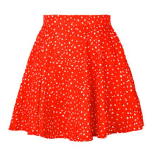 Load image into Gallery viewer, Summer new women's floral print skirt high waist umbrella mini skirt Female invisible zipper chiffon print short skirt women