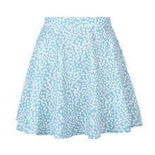 Load image into Gallery viewer, Summer new women's floral print skirt high waist umbrella mini skirt Female invisible zipper chiffon print short skirt women