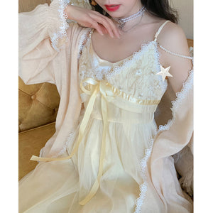 Super Fairy Net Yarn Suspender Skirt 2021 Spring and Summer New French Retro Gentle Wind Inner Dress Female