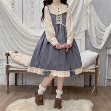 Load image into Gallery viewer, Sweet Cute Lolita Dress Women 2022 New Japanese Bandage Dresses Spring Long Sleeve Fresh Kawaii Vestidos Fungus Mujer