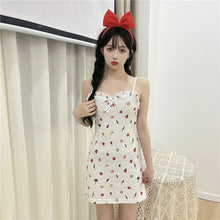 Load image into Gallery viewer, Sweet Floral Print Strap Dress Women Elegant Kawali Bow Sexy Party cute Dress Female Beach Summer Outdoor Cute Dress 2021 New
