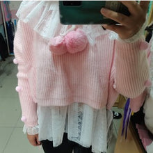 Load image into Gallery viewer, Sweet Hollow Out Tops Long Sleeve Mori Girl 2022 Sweet Peter Pan Collar Shirts for Women Lace Up Kawaii Blouses Fresh Spring