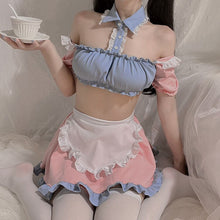 Load image into Gallery viewer, Sweet Kawaii Maid Cosplay Costume Temptation Cos Sexy Pajamas Lolita Women Lace Ruffles Bunny Girl with Apron Lovely Lingerie