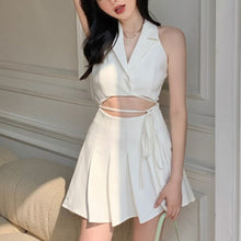 Load image into Gallery viewer, Sweet Skirts Suits Female Fashion Sexy Sleeveless Vest Top + High Waist Pleated Skirt Two Piece Sets Ensembles Femme 2021 Summer