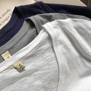 T-Shirt Femme Thin Short Sleeve Encolure V Loose Tee Shirt Elegant Tops Chic Casual Retro Women T Shirts simplicité Hauts