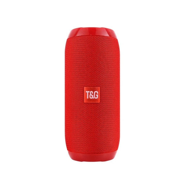 TG117 Speakers Portable Bluetooth Speaker Wireless Column Speaker Waterproof Super Bass Stereo with FM Radio AUX TF Music Player