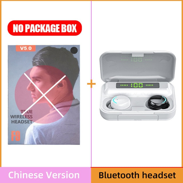 TWS Bluetooth 5.0 Earphones 2200mAh Charging Box Wireless Headphone 9D Stereo Sports Waterproof Earbuds Headsets With Microphone