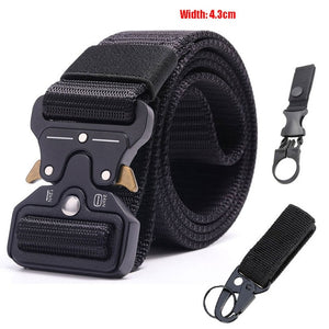 Tactical Belt Nylon Military Army belt Outdoor Metal Buckle Police Heavy Duty Training Hunting Belt 125/135CM 3.8/4.3cm Wide