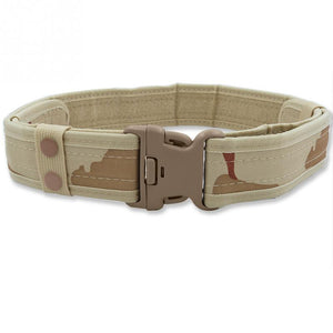 Tactical Military Canvas Belt Men Outdoor Army Practical Camouflage Waistband with Plastic Buckle Military Training Equipment#15