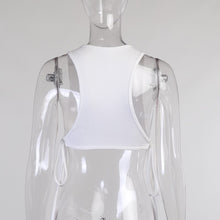 Load image into Gallery viewer, Tank Top Women White 2021 Summer Casual Fitness Short Vest Candy Colors Cotton Off Shoulder Sexy Crop Top Female