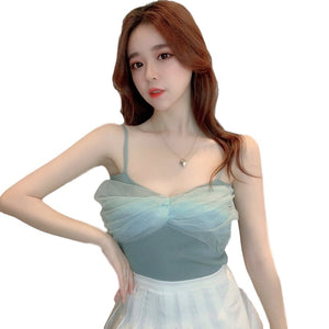 Tank Tops Women Summer Girls Lace Sweet Crop Tops Sexy Hot Erotic Breathable Spaghetti Strap Tank Tops Solf Womens Clothing