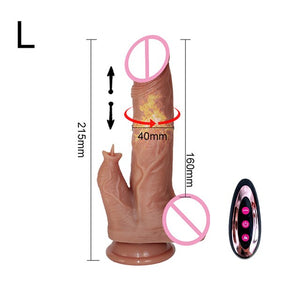 Telescopic Sexy Toys Thrusting Dildo Vibrators for Women Realistic Dildos Female Masturbators Toy Heating Penis With Suction Cup