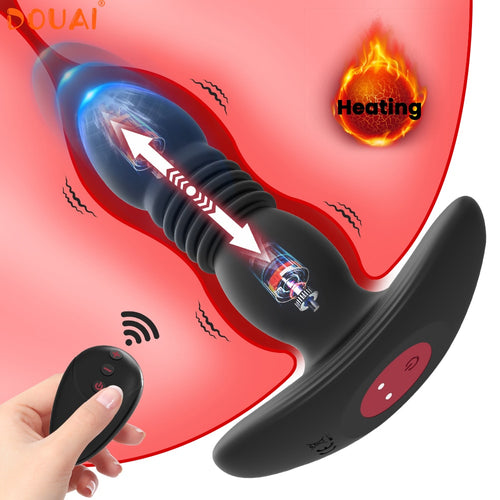 Telescopic Vibrating Butt Plug Anal Vibrator Wireless Remote Sex Toys for Women Ass Anal Dildo Prostate Massager Men Buttplug
