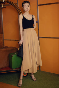 Thailand Beach Holiday Casual Pants Women Summer High waist split Loose wide-legged Trousers Female Autumn Long pants