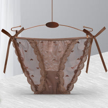 Load image into Gallery viewer, The Most Popular Sexy Women's Panties Thongs  In The Bottom Waist Thong Hollow Briefs Love Transparent Ultra-thin