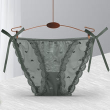 Load image into Gallery viewer, The Most Popular Sexy Women's Panties Thongs  In The Bottom Waist Thong Hollow Briefs Love Transparent Ultra-thin