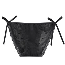 Load image into Gallery viewer, The Most Popular Sexy Women's Panties Thongs  In The Bottom Waist Thong Hollow Briefs Love Transparent Ultra-thin