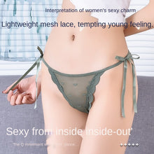 Load image into Gallery viewer, The Most Popular Sexy Women's Panties Thongs  In The Bottom Waist Thong Hollow Briefs Love Transparent Ultra-thin
