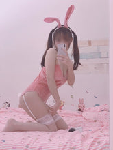 Load image into Gallery viewer, The New Black Lingerie Bodysuit Cosplay Cartoon Bunny Girls Sexy Uniform Temptation Rabbit Ears Catwoman