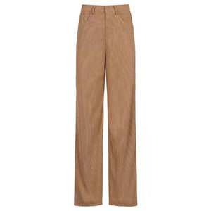 The United States New Retro Super Light Core Velvet Slacks, Brown Wide Leg Pants, Street Style Comfortable Jeans
