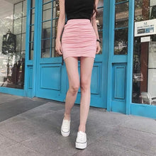 Load image into Gallery viewer, Tight High Waist Stretch Skirt Sexy Pleated Mini Skirt Hot Nightclub Party Skirt Female Bag Hip Pink Kardashian Same Paragraph