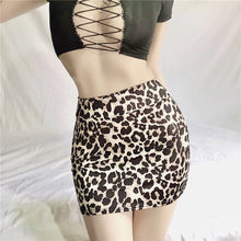 Load image into Gallery viewer, Tight Party See Through Skirts Micro Mini High Waist Skirts Sexy Leopard Snake pattern Skirts Casual Package Hip Short Skirts