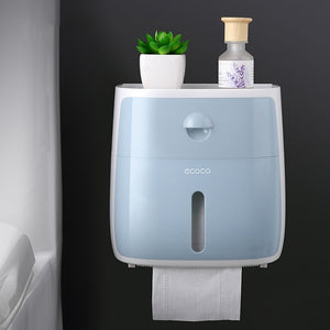 Toilet Paper Holder Waterproof Wall Mounted for Toilet Paper Tray Roll Paper Tube Storage Box Tray Tissue Box Shelf Bathroom