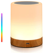 Load image into Gallery viewer, Touch Lamp LED Table Lamp Bedside Lamp RGB Table Lamp Bedroom Lamp with Touch Sensor Portable Desk Lamp RGB Light for Kids Gifts
