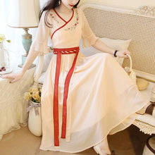 Load image into Gallery viewer, Traditional Ancient Chinese Style Hanfu Costume Women Vintage Oriental Han Dynasty Princess Chiffon Daily Clothing Fairy Dresses