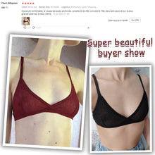 Load image into Gallery viewer, Transparent Bra Women sexy underwear Dot mesh See-Through lingerie Ladies Lace Bras Black White Adjustable Women Soft Bralette