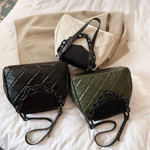 Treliça grande corrente das senhoras tote bags nova qualidade couro do plutônio bolsas de grife feminina moda ombro mensage