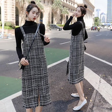 Load image into Gallery viewer, Turtleneck Sweater Woolen Suspender Skirt 2 Piece Set Women Autumn Long Sleeve Knitted Top Fashion Korean Female Clothes Set