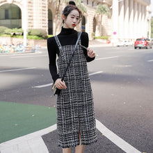 Load image into Gallery viewer, Turtleneck Sweater Woolen Suspender Skirt 2 Piece Set Women Autumn Long Sleeve Knitted Top Fashion Korean Female Clothes Set