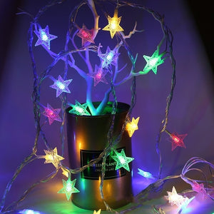 Twinkle Star String Fairy Lights Battery Operated LED Christmas Garland Xmas Decoration for Home New Year Adornos De Navidad