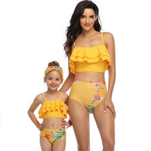 Load image into Gallery viewer, Two Piece Bikini Brasileiro Beachwear 2021 Swimsuit Women High Waist Swimwear And Swimming Trunks Parent-Child Bathing Suit