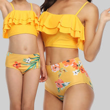 Load image into Gallery viewer, Two Piece Bikini Brasileiro Beachwear 2021 Swimsuit Women High Waist Swimwear And Swimming Trunks Parent-Child Bathing Suit