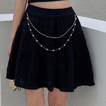 Load image into Gallery viewer, Two Piece Set Women Skirt Square Collar Single-breasted Blouse + High-waist Necklace Skirt Conjuntos De Vestido Ensembles Femme