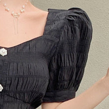 Load image into Gallery viewer, Two Piece Set Women Skirt Square Collar Single-breasted Blouse + High-waist Necklace Skirt Conjuntos De Vestido Ensembles Femme