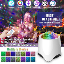 Load image into Gallery viewer, USB LED Star Night Light Music Starry Water Wave LED Projector Light Bluetooth Projector Sound-Activated Projector Light Decor