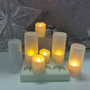 USB Rechargeable Candles LED Candles With Flickering Flame &amp; Timer Remote Control For Home Wedding Halloween Decorative Tealight