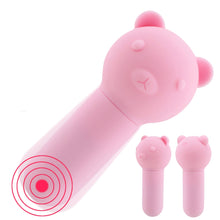 Load image into Gallery viewer, USB charging Bullet Vibrating Egg Little Bear Vibrator Clitoris Stimulator Sex Toys for Women 10 Frequency G-spot Massager