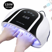 Load image into Gallery viewer, UV Lamp for Manicure Nail Dryer 120/80/54/36W Nail Lamp For Quick Curing UV Gel Nail Polish With Motion sensing LCD Display