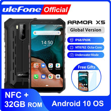 Load image into Gallery viewer, Ulefone Armor X5  Android 10 Rugged Waterproof  Smartphone IP68 MT6762 Cell Phone 3GB 32GB Octa core NFC  4G LTE Mobile Phone